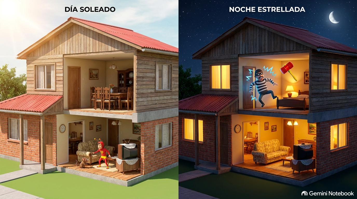 Corte 3D de la Casa y Poderes del Chapulín